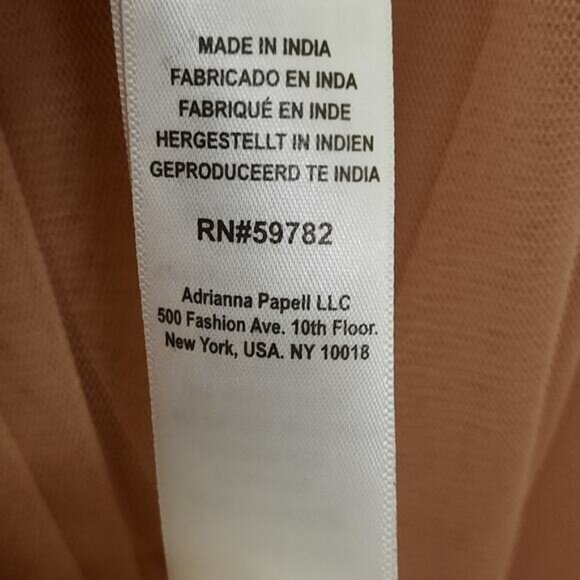 Adrianna Papell Beaded Mesh Gown Pink Floral Embroidery Dress Size 12 Formal - Picture 8 of 10